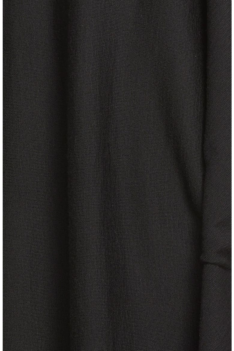 Merino High/Low Poncho, Alternate, color, BLACK