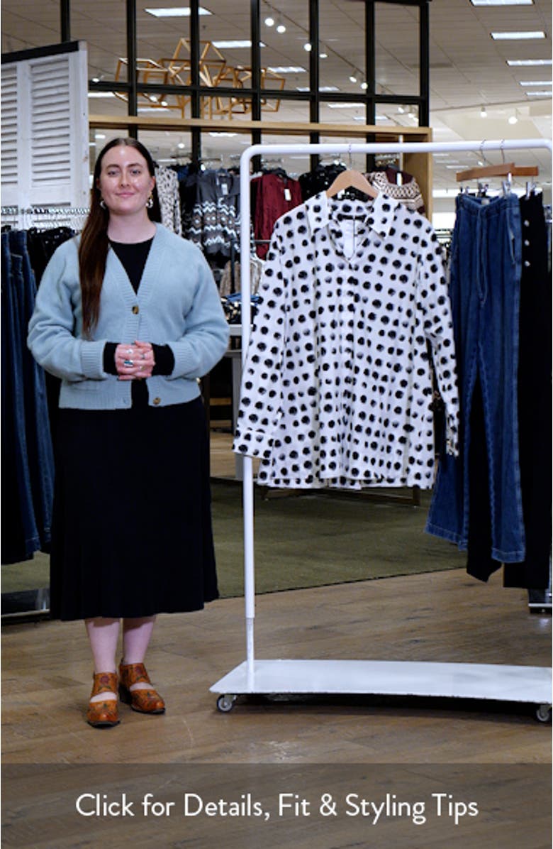 Nilo Print Poplin Tunic Shirt, sales video thumbnail