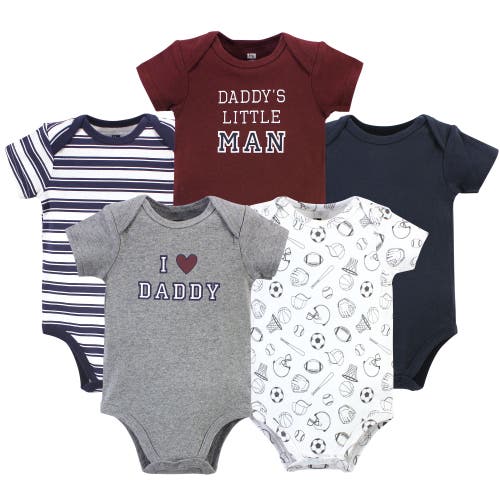 Hudson Baby Essential Cotton Bodysuits 5-piece Set In Multi