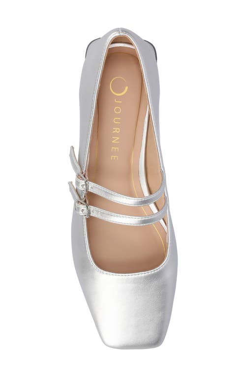 Shop Journee Collection Gredah Mary Jane Pump In Silver