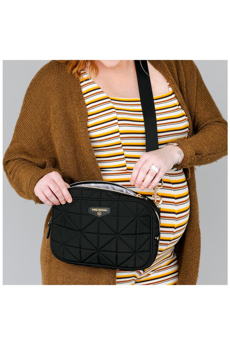 Water Resistant Nylon Diaper Clutch, Alternate, color, BLACK