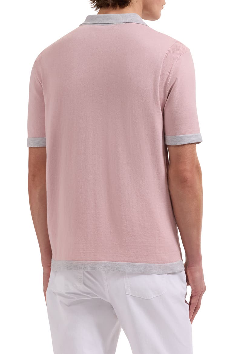 Cotton Blend Polo Sweater, Alternate, color, DUSTY PINK