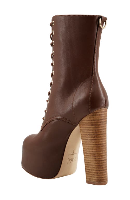 Zigi Adara Lace-up Platform Boot In Beige