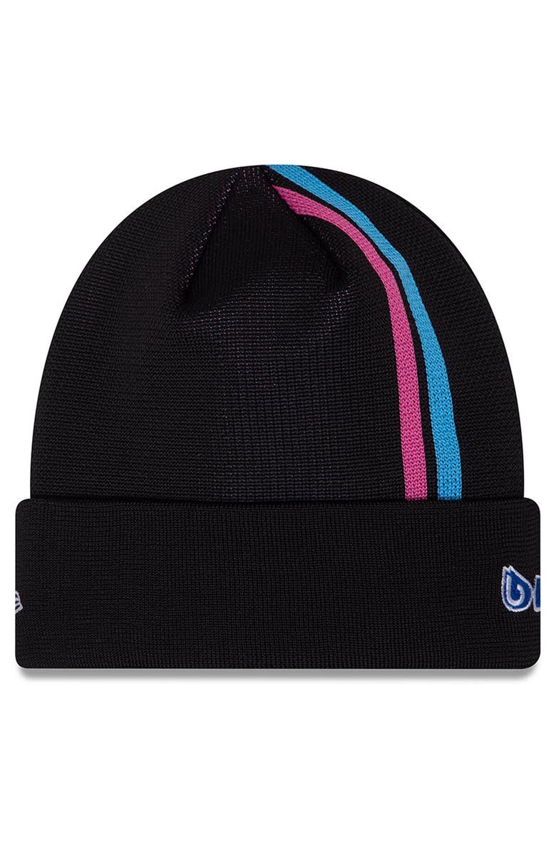 New Era Men's New Era Black Alpine Team Cuffed Knit Hat, Alternate, color,