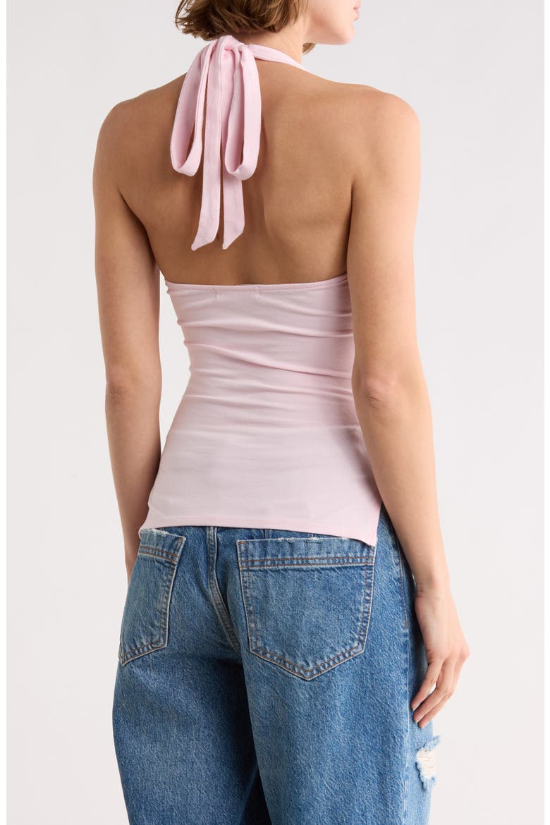 Ruched Halter Top, Alternate, color, BALLET SLIPPER