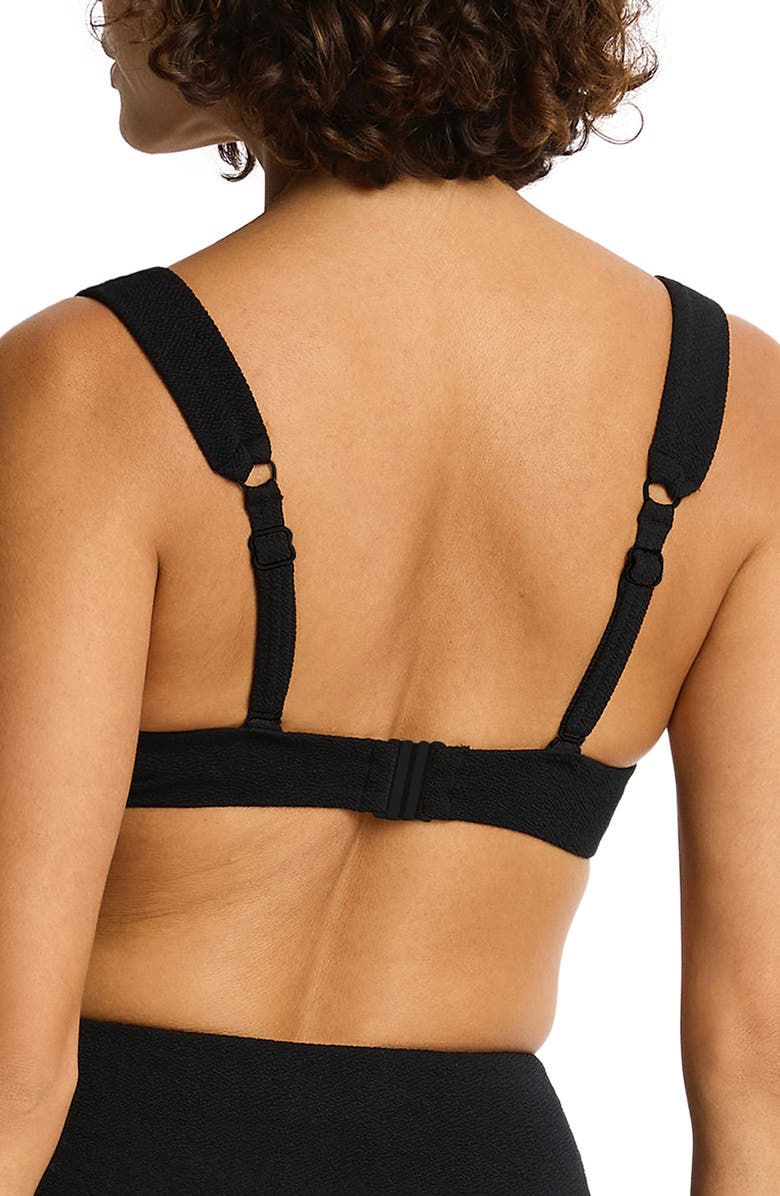 Sea Level Underwire Balconette Bikini Top, Alternate, color, Black