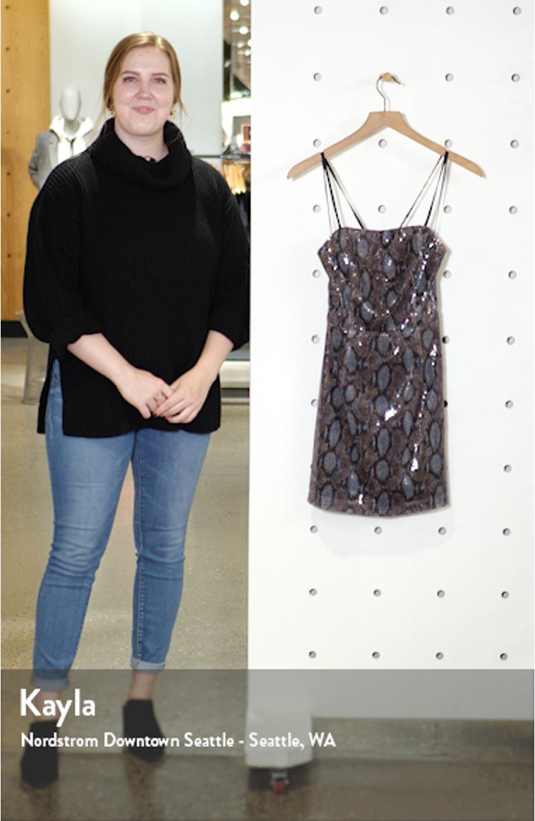 Lace-Up Back Sequin Minidress, sales video thumbnail