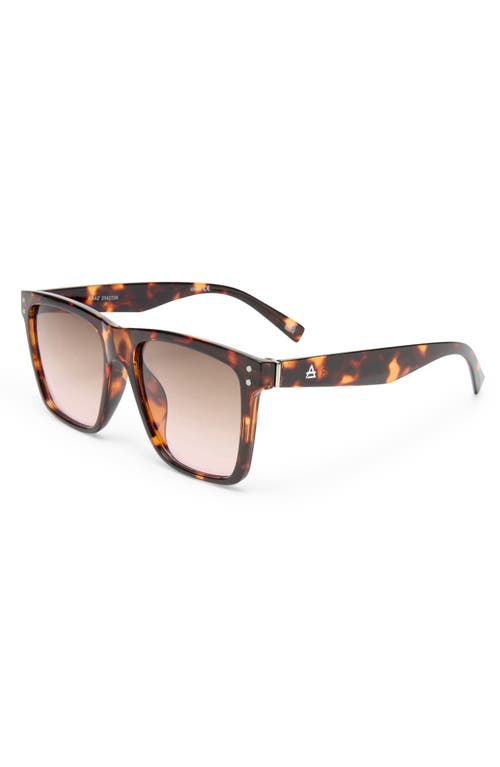 Aire Kraz 53mm Polarized Square Sunglasses In Rose Tort/rose Brown Grad