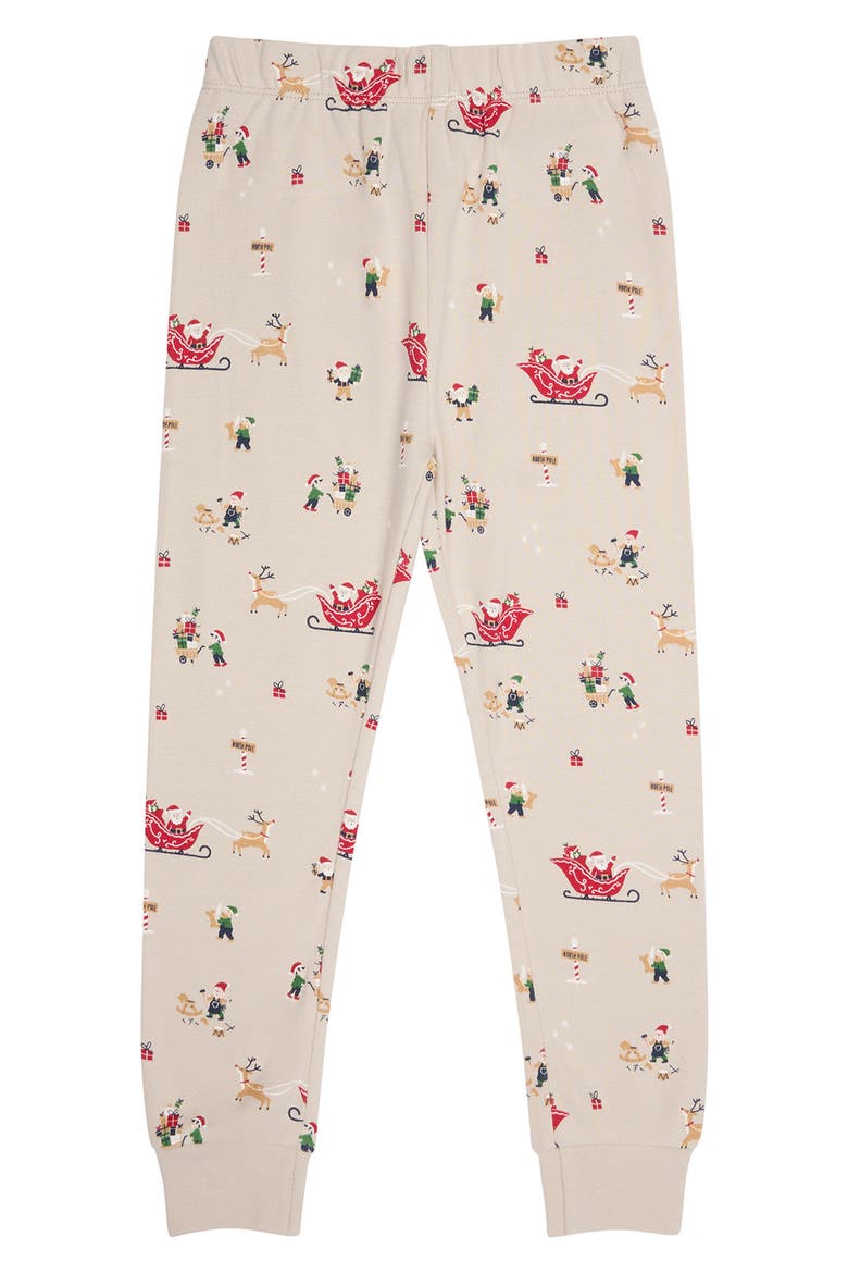 Festive Two-Piece Pajamas, Alternate, color, SAND