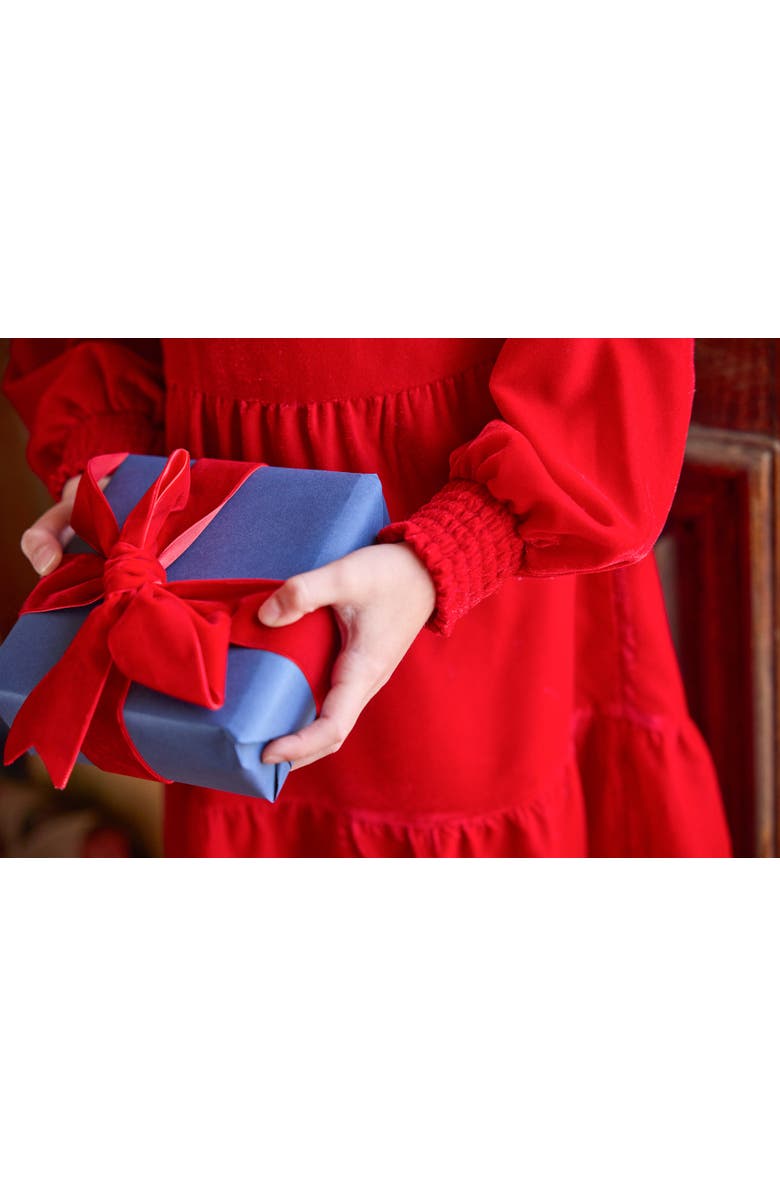 Little English Kids' Velvet Emerson Dress, Alternate, color, Red Velvet