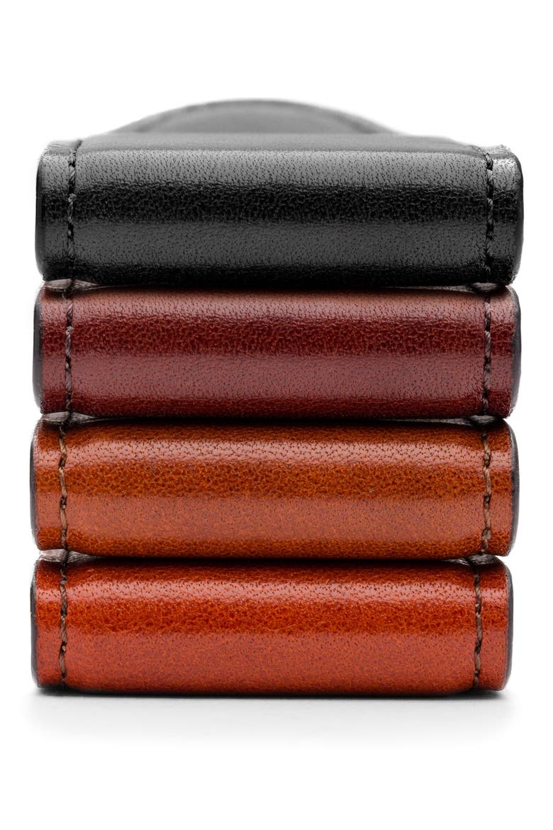 Leather Money Clip, Alternate, color, AMBER