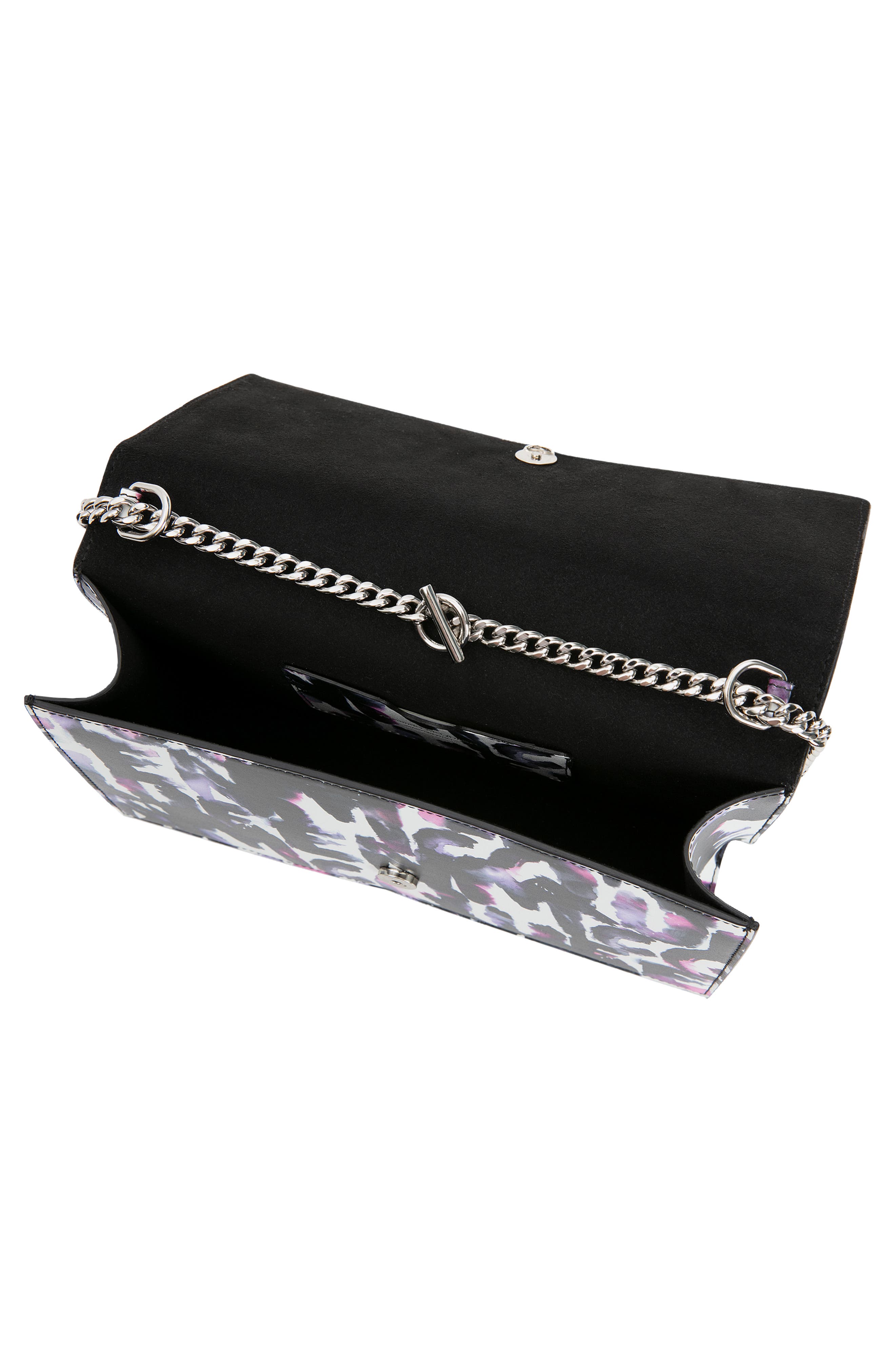 McQueen Medium Skull Watercolor Graffiti Leather Top Handle Bag, Alternate, color, 