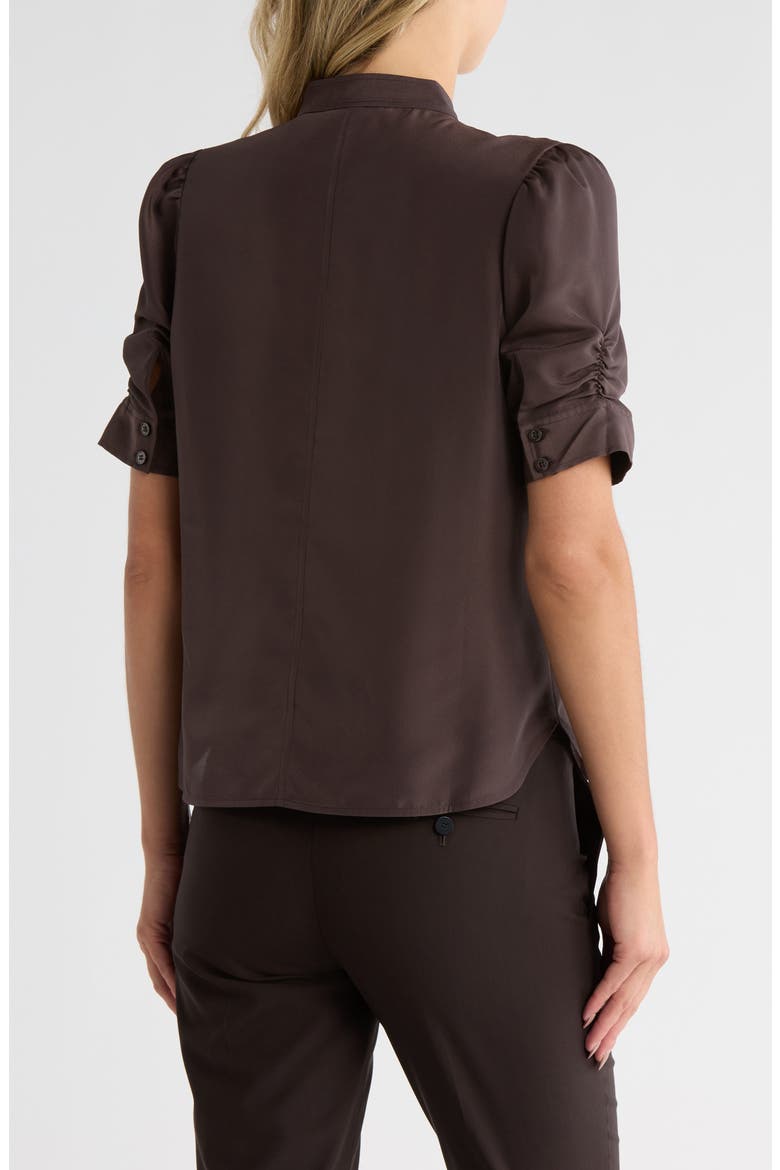 The Frankie Puff Sleeve Shirt, Alternate, color, CHOCOLATE BROWN