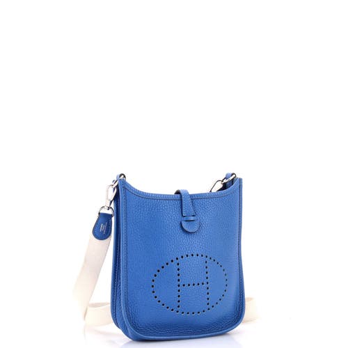 Pre-owned Hermes Hermes Evelyne Bag Gen Iii Clemence Tpm In Blue
