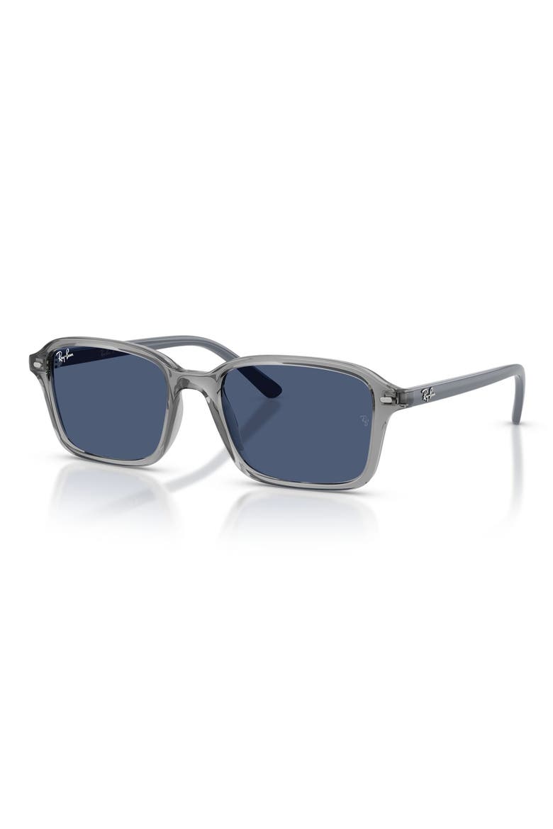 Kids' 50mm Square Sunglasses, Alternate, color, TRANSPARENT GREY / DARK BLUE