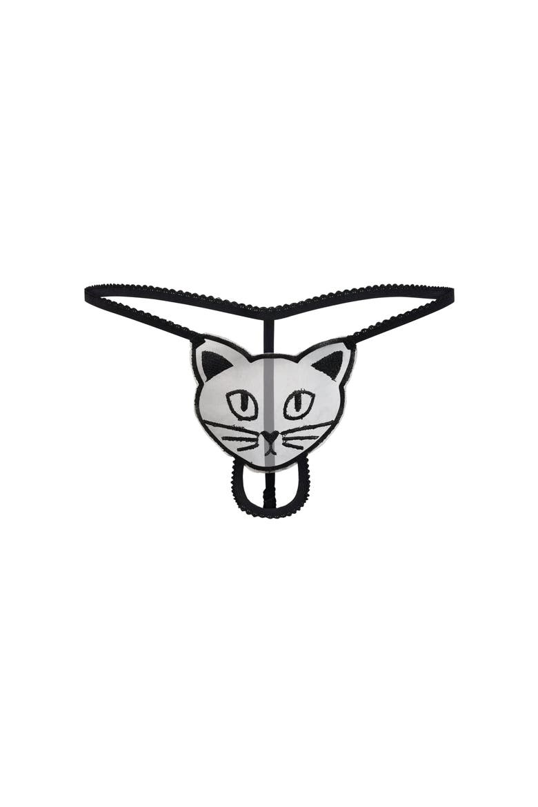 Catira G-String Panties, Alternate, color, Black