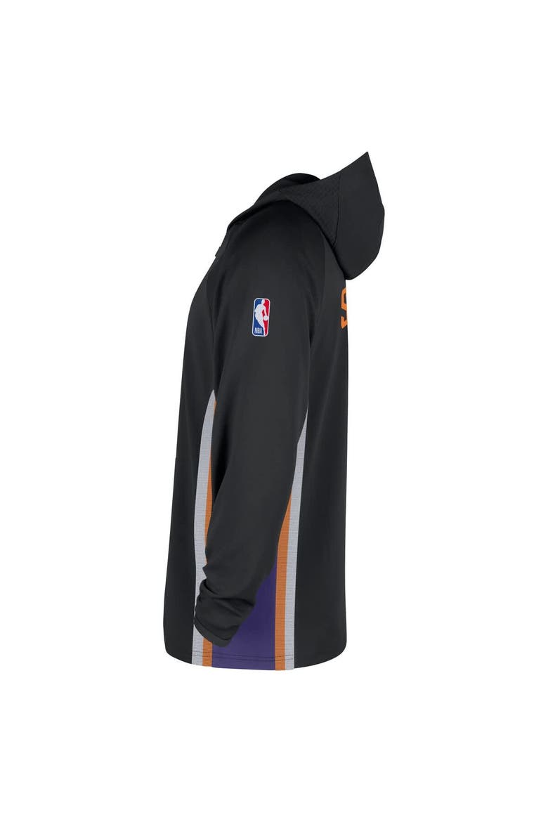 Men's Nike  Black Phoenix Suns Authentic On Court Zone Quarter-Zip Dri-FIT Hoodie Jacket, Alternate, color, Black