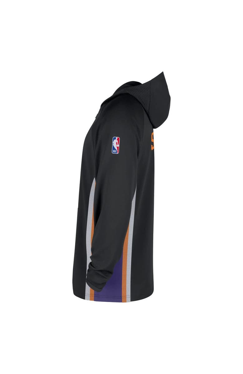 Nike Men's Nike  Black Phoenix Suns Authentic On Court Zone Quarter-Zip Dri-FIT Hoodie Jacket, Alternate, color, Black