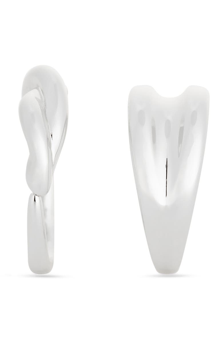 NORDSTROM RACK Set of 2 Demi Fine Rib Rings, Alternate, color, Silver