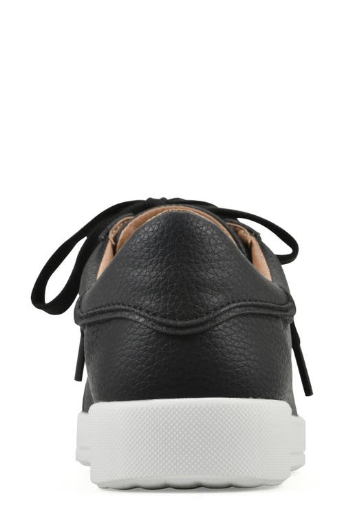 White Mountain Footwear Uniform Sneaker In Black Smooth