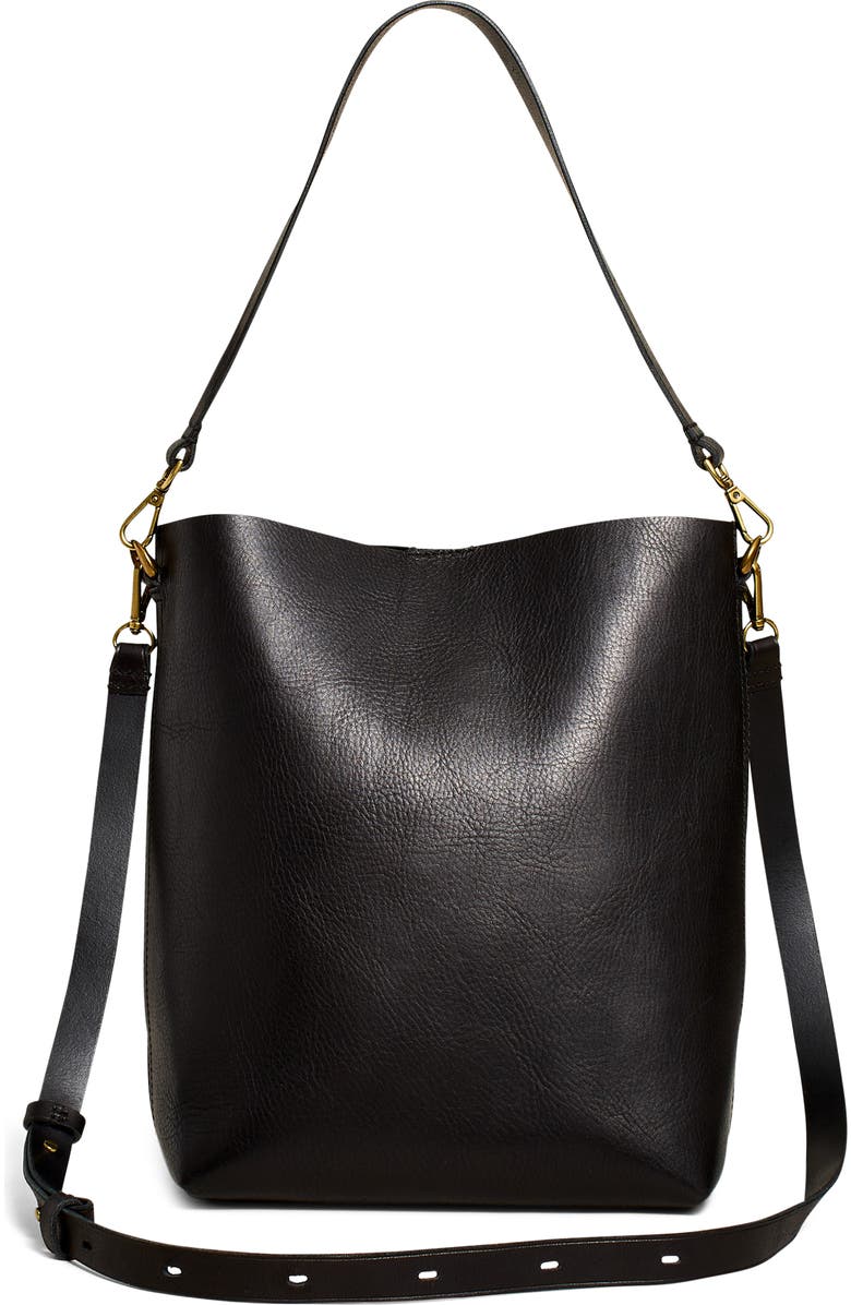 Madewell The Transport Leather Bucket Bag, Main, color,