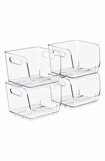 Set of 4 Stackable Open Front Bins