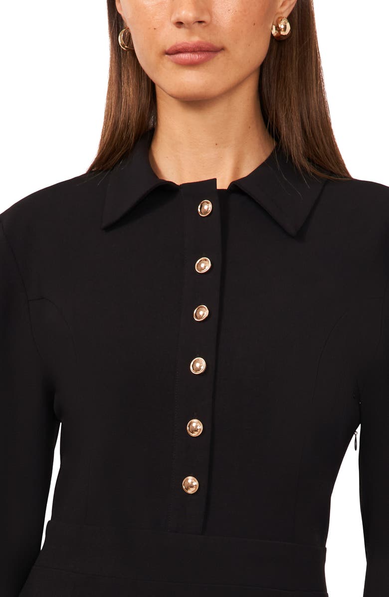 Halogen<sup>®</sup> Button Front Long Sleeve Shirtdress, Alternate, color, 