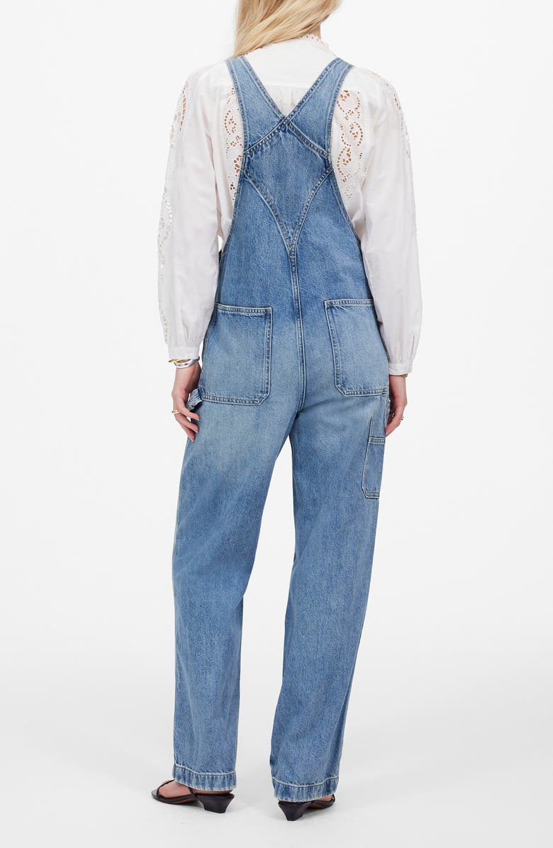 Madewell Relaxed Denim Carpenter Overalls, Alternate, color, Lewisburg Wash