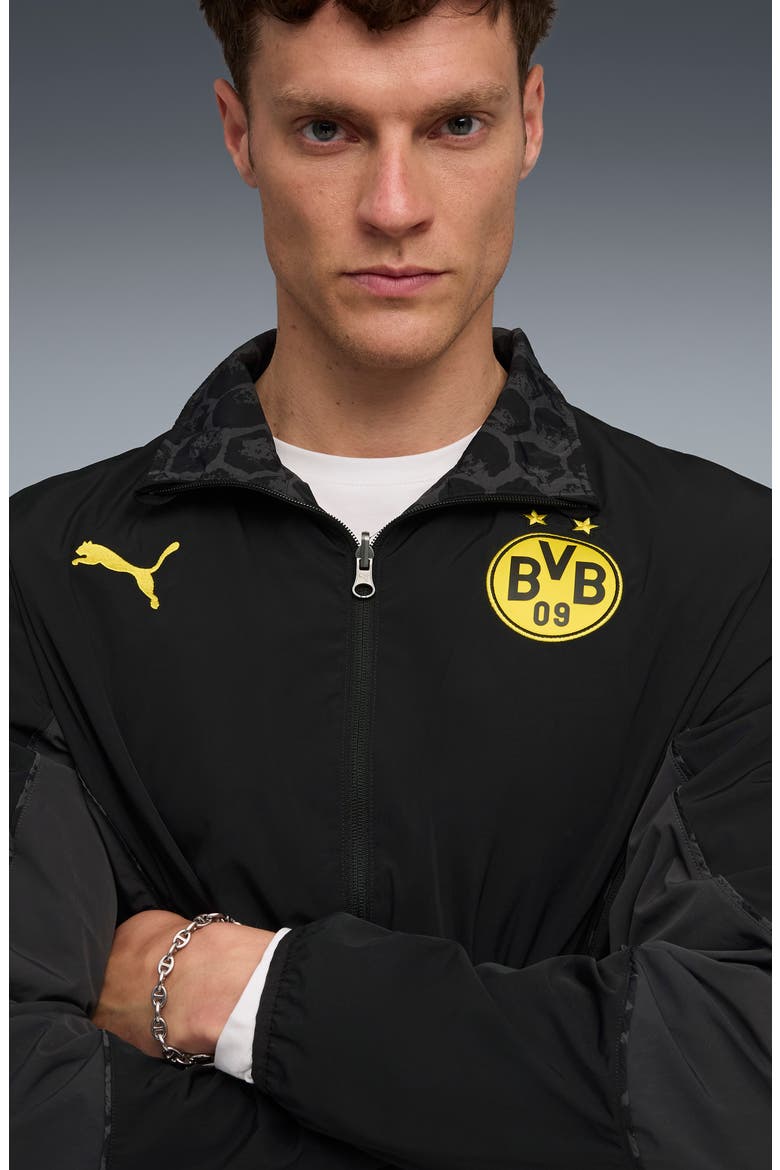x KidSuper BVB Reversible Nylon Jacket, Alternate, color, PUMA BLACK-FASTER YELLOW