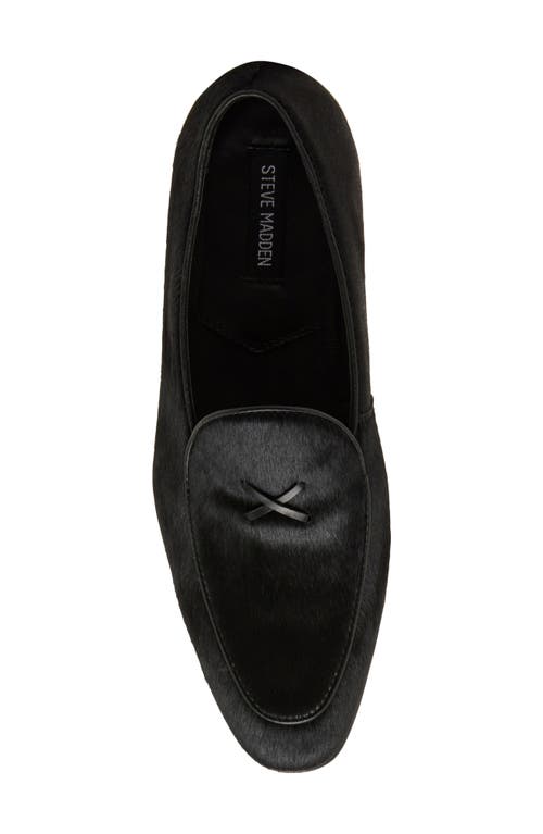 Steve Madden Lanette Genuine Calf Hair Loafer In Black