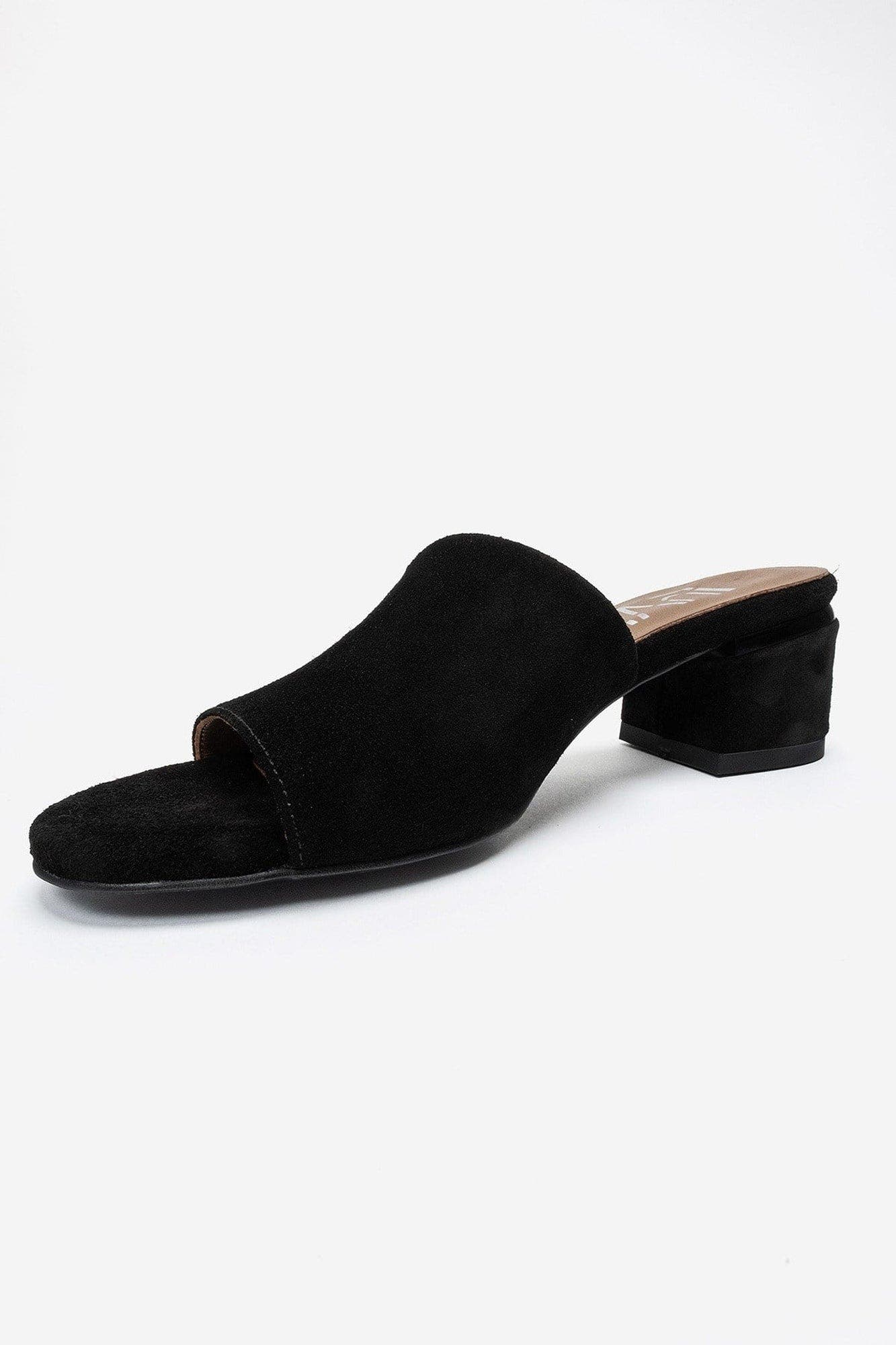 Delavie Leather Block Heel Sandal, Alternate, color, Black Suede