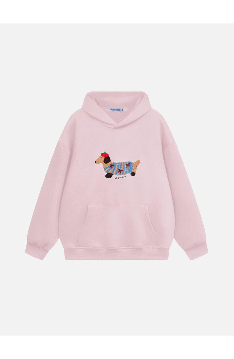 AELFRIC EDEN Cartoon Dachshund Hoodie, Alternate, color, Pink