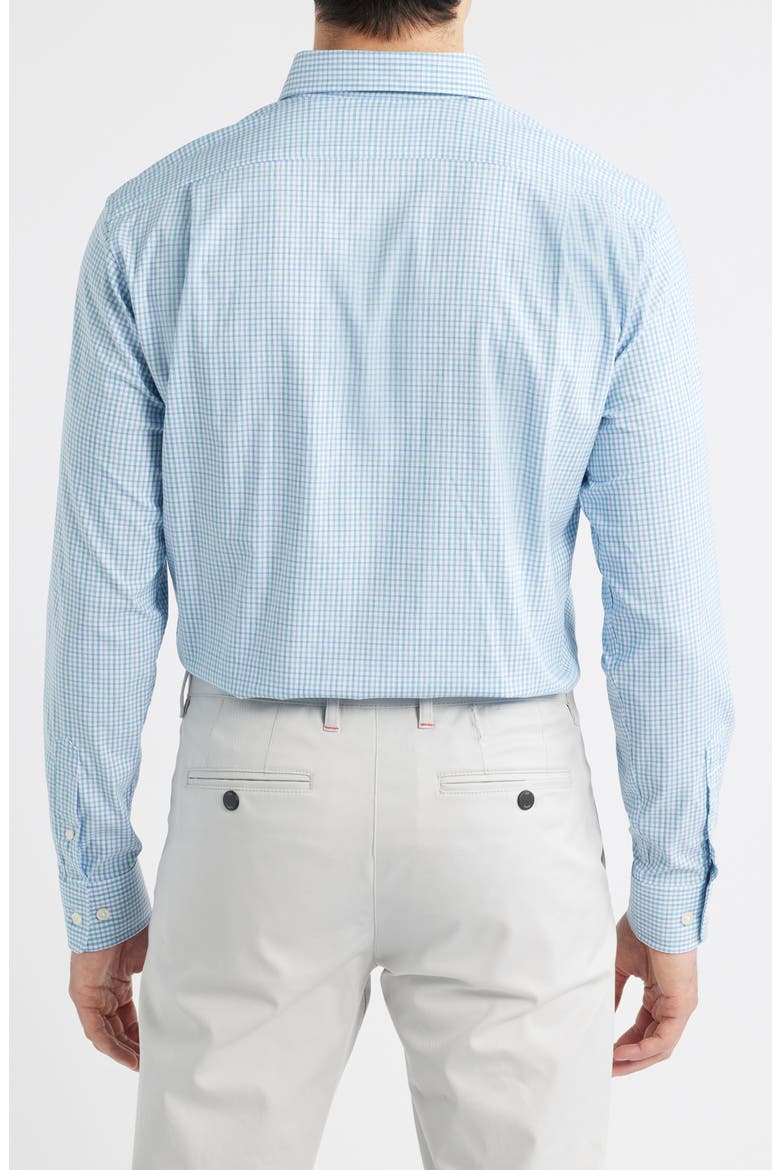 Koby Gingham Performance Button-Down Shirt, Alternate, color, HAZE