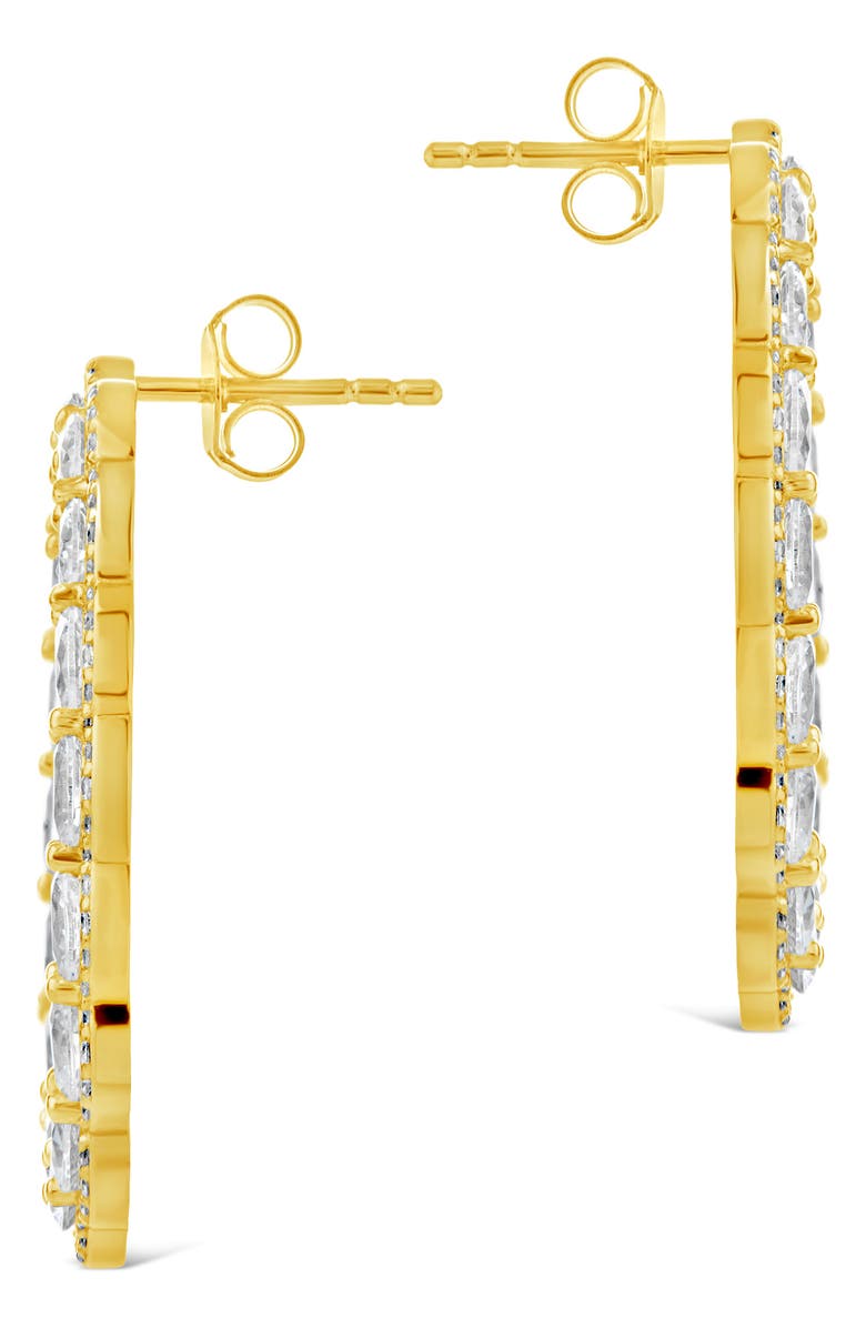 Sterling Forever Rosario CZ Front Hoop Earrings, Alternate, color, Gold