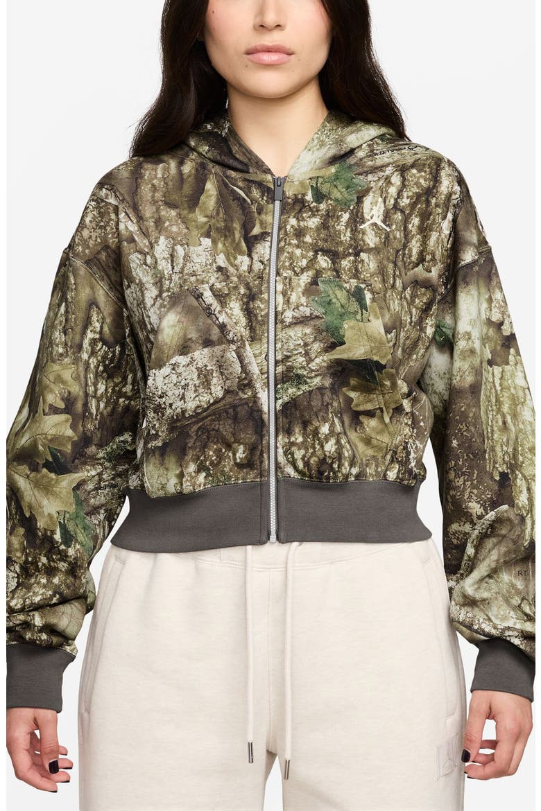 Realtree® Camo Crop Brooklyn Fleece Hoodie (Women) | Nordstrom