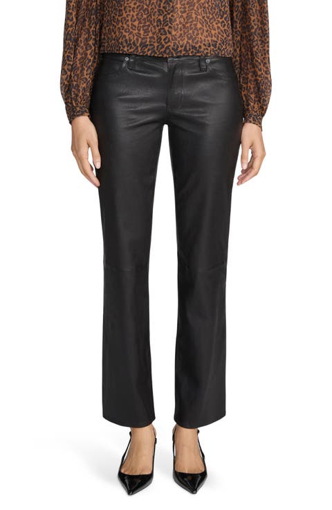 The Cigarette Leather Straight Leg Pants