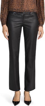 FRAME The Cigarette Leather Straight Leg Pants