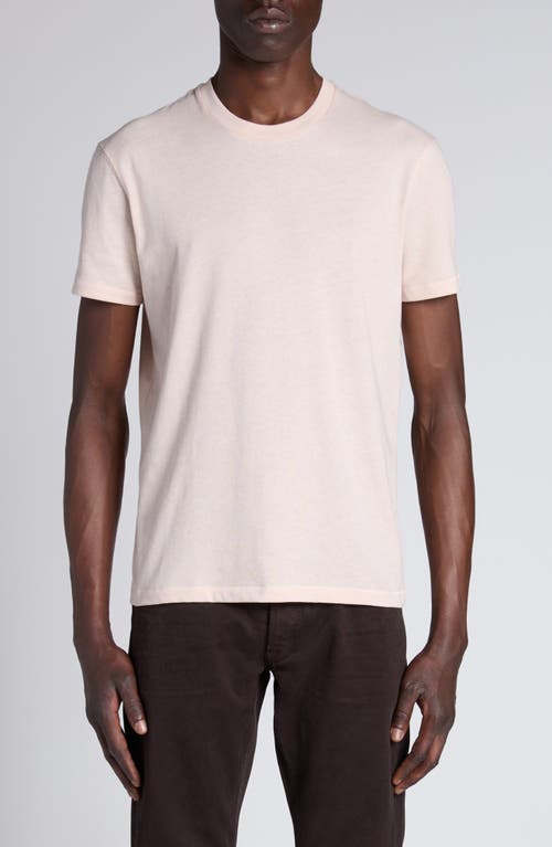 Tom Ford Short Sleeve Crewneck T-shirt In Petal Pink