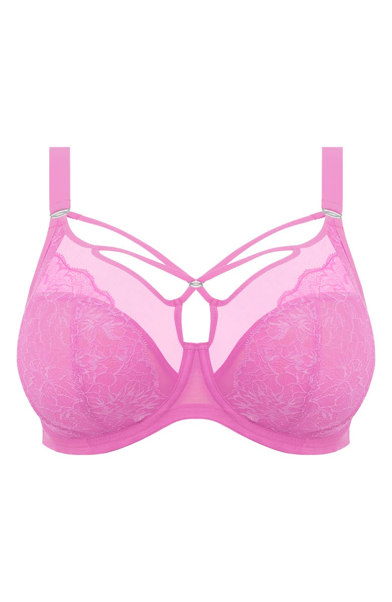 Elomi Brianna Underwire Strappy Plunge Bra, Alternate, color, Very Pink
