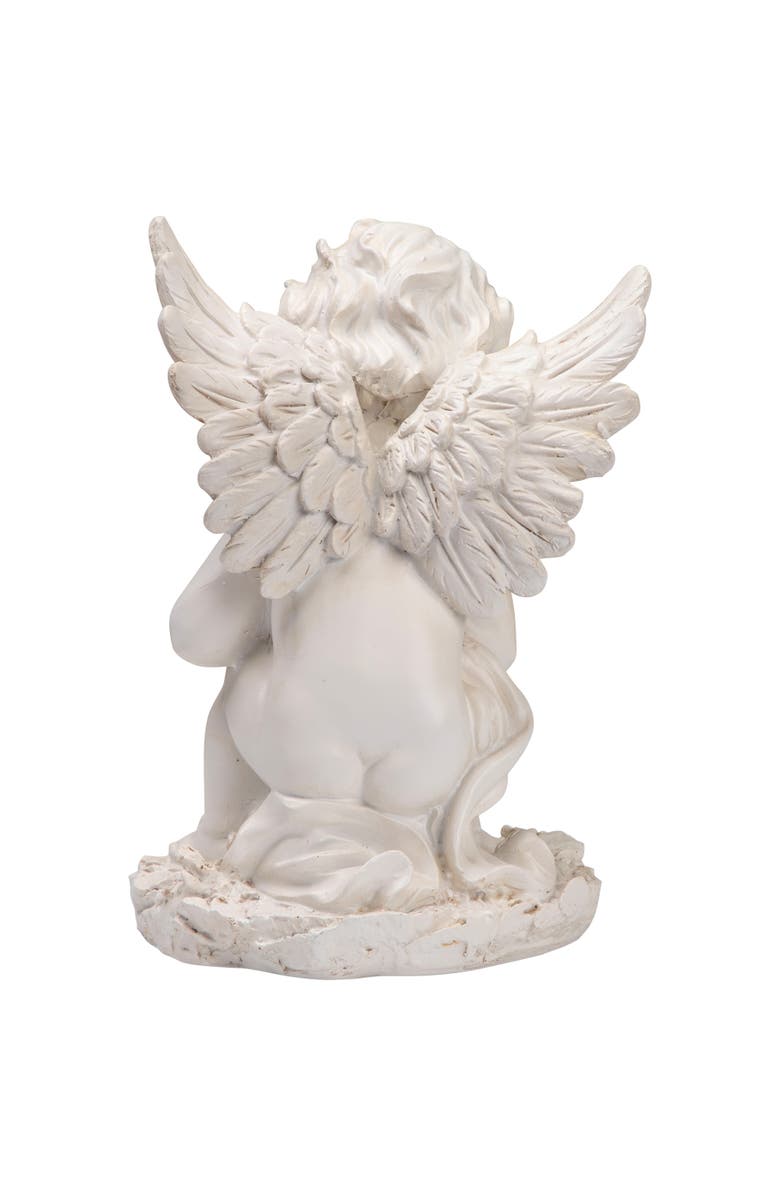 Northlight 11.5" Cherub Angel with Book Outdoor Garden Statue, Alternate, color, Ivory