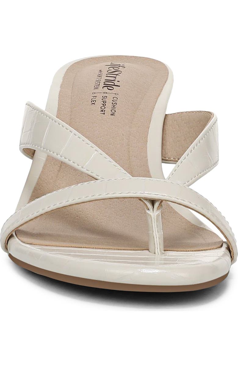 LifeStride Navine Kitten Heel Flip Flop, Alternate, color, Bone
