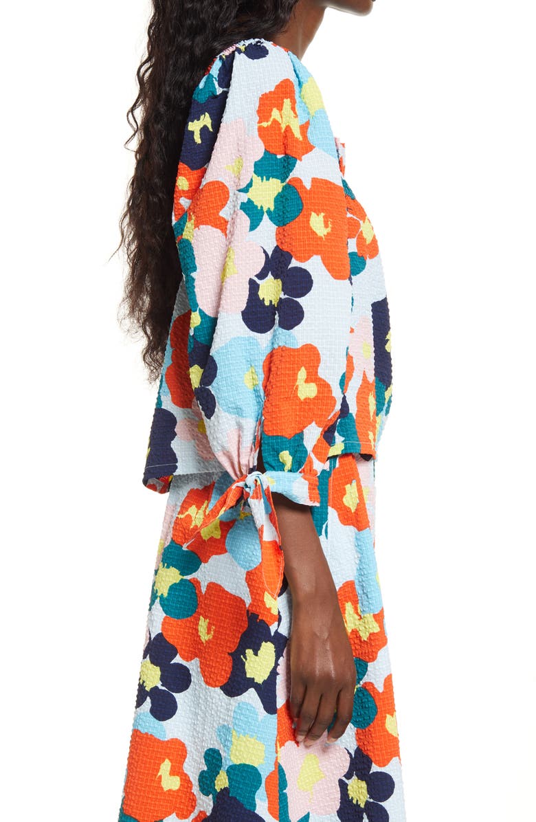 Nordstrom Cristina Martinez Print Poet Blouse, Alternate, color,