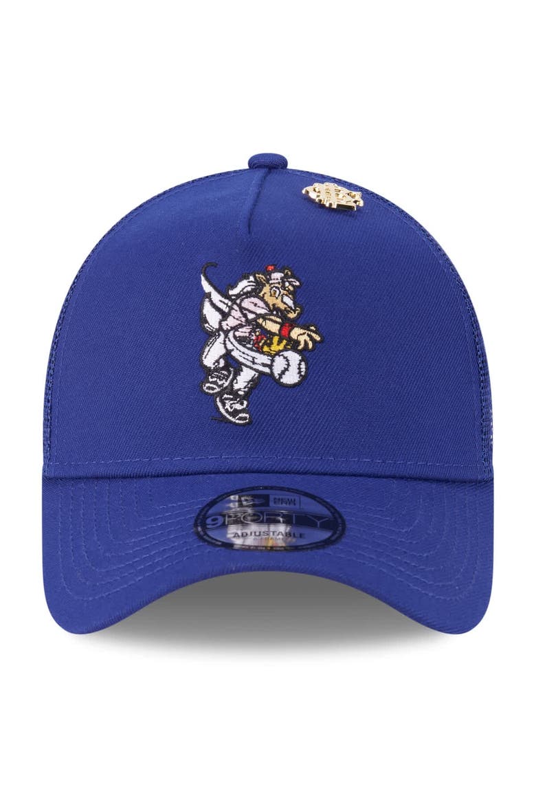 Men's New Era  Royal Texas Rangers 2025 Big League Chew A-Frame 9FORTY Adjustable Trucker Hat, Alternate, color, Royal
