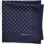 Ralph Lauren Purple Label Polka-Dot Silk Foulard Pocket Square