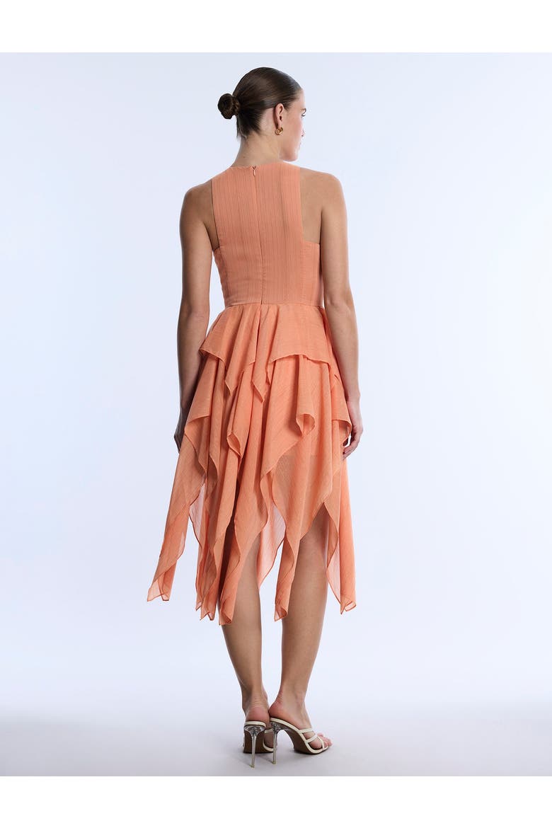 Ruffle Skirt Dress, Alternate, color, Apricot