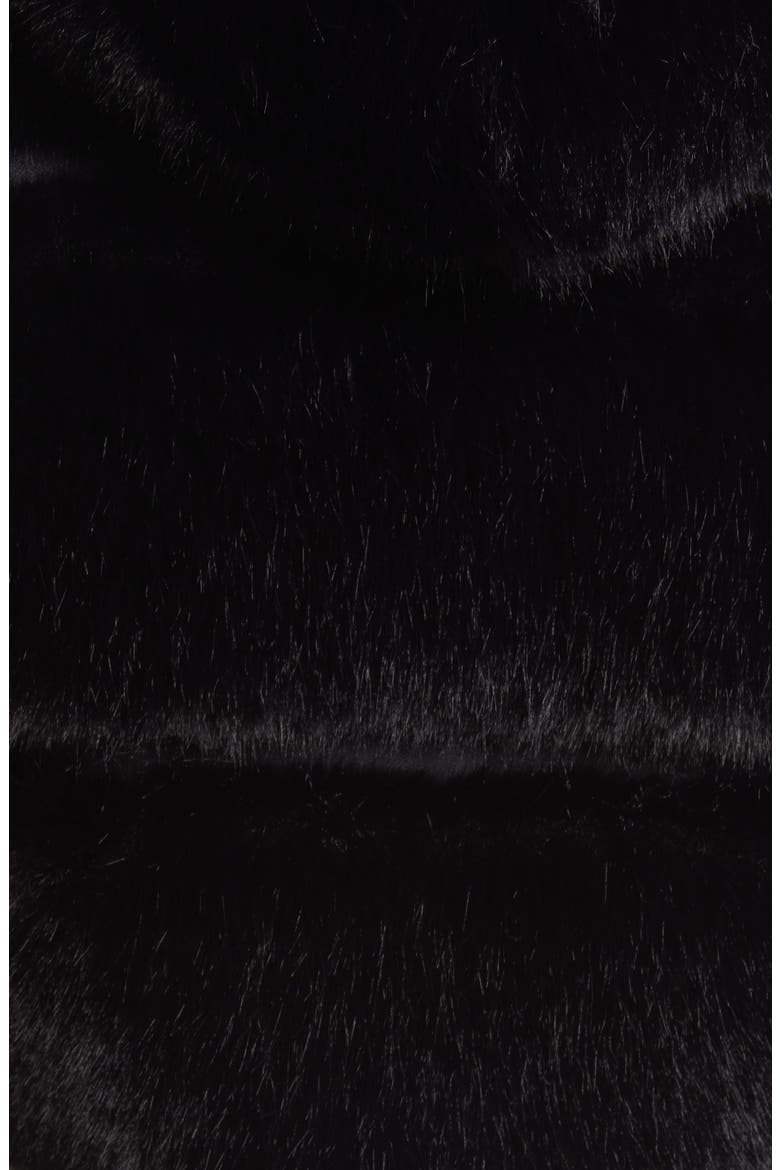 Faux Fur Puffer Jacket, Alternate, color, BLACK