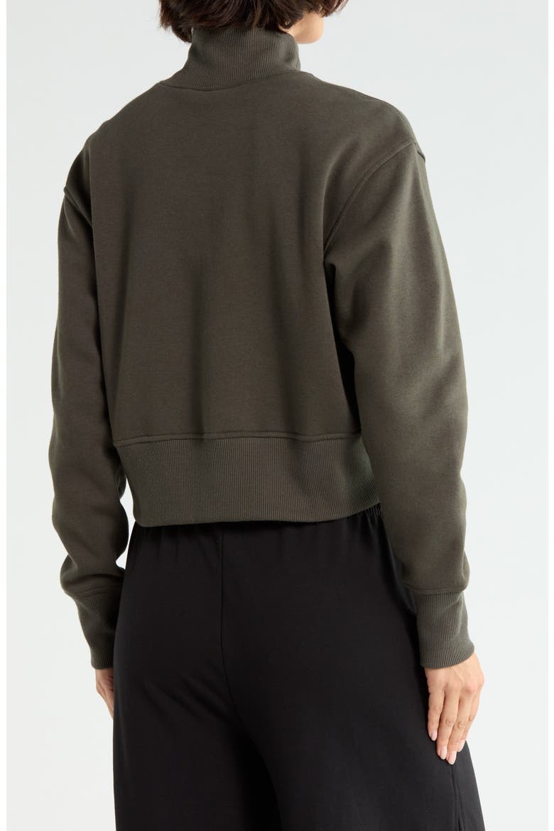 Feather Fleece Mock Neck Sweatshirt, Alternate, color, GREY HARBOR