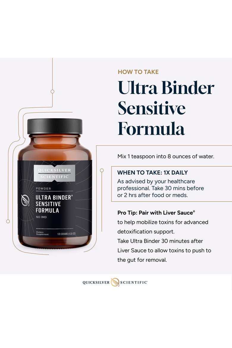 Ultra Binder Sensitive Formula Gentle Gut Detox Powder, Alternate, color, None