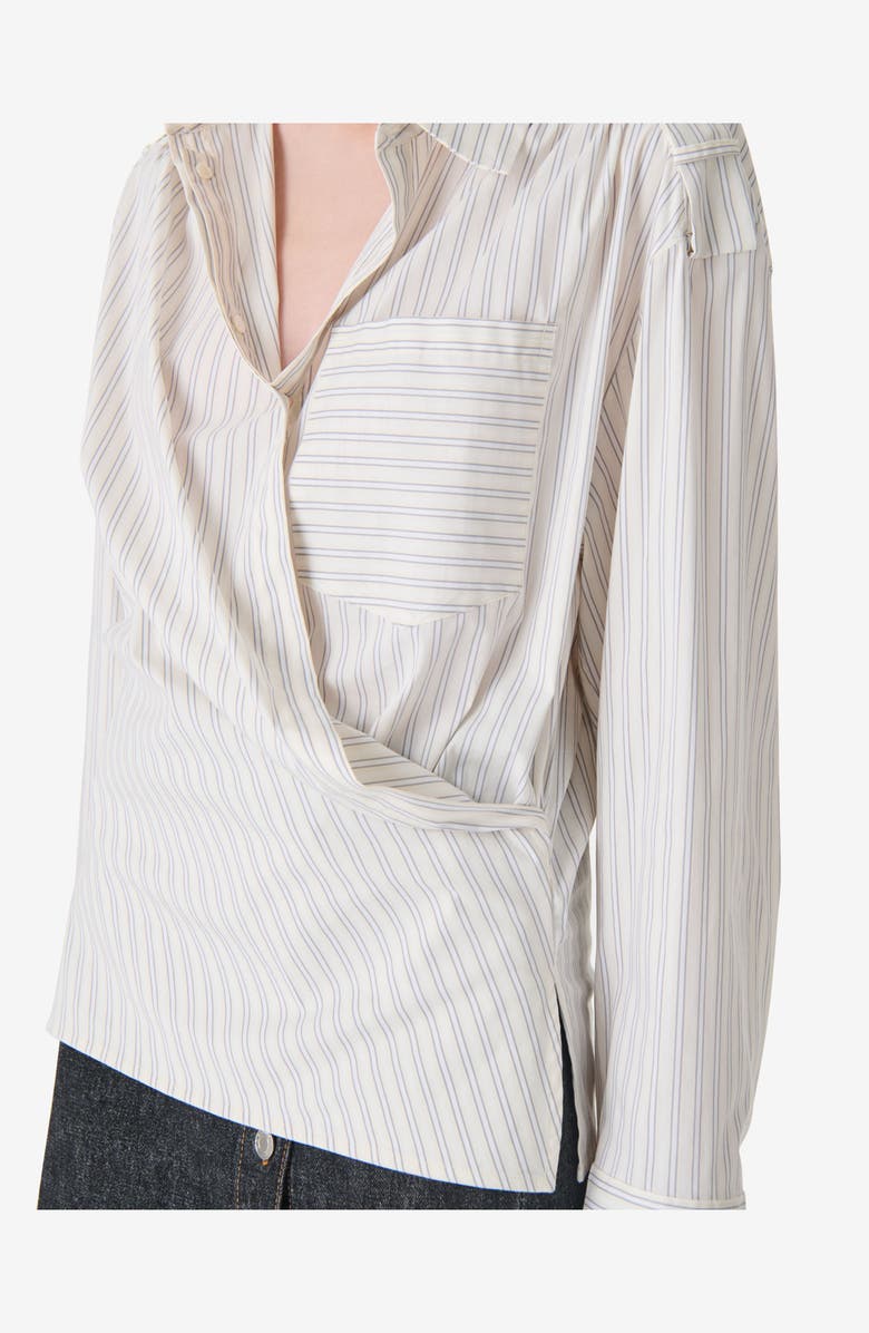 IRO Lace Poplin Shirt, Alternate, color, Vanilla Stripes