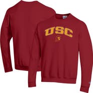 Champion Men's Champion  Cardinal USC Trojans Arch Over Logo Pullover Sweatshirt